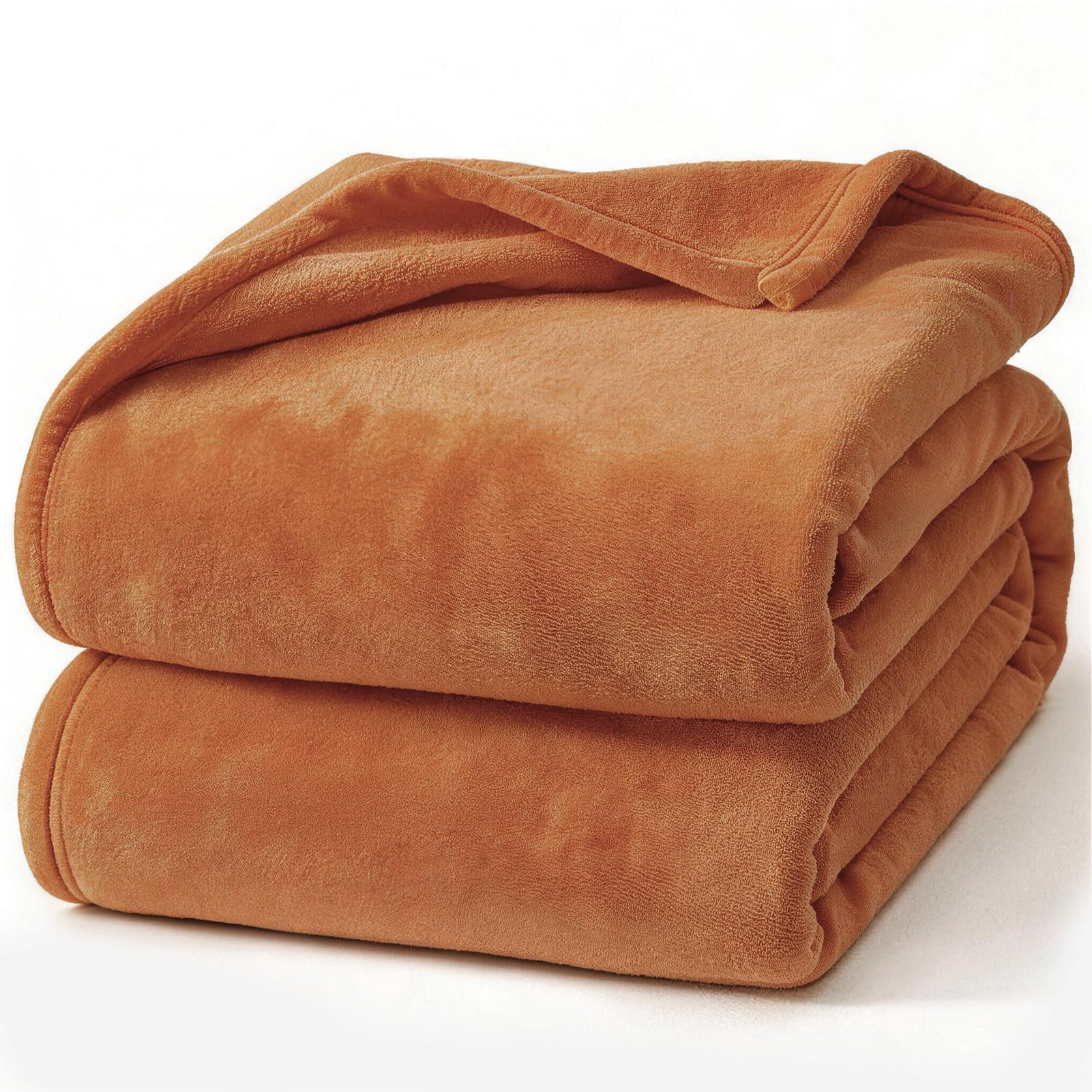 Amazon.com: Hansleep Fleece Pumpkin Orange Full Blanket, Super